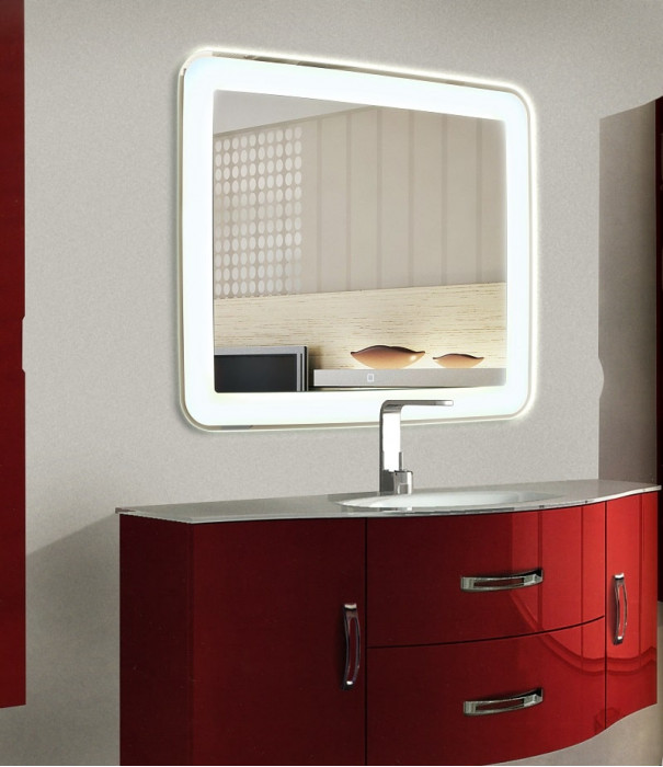 Зеркало для ванной с LED подсветкой Милан 90х90 см